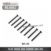 80083 Flat Head Hex Screw (M4-40)