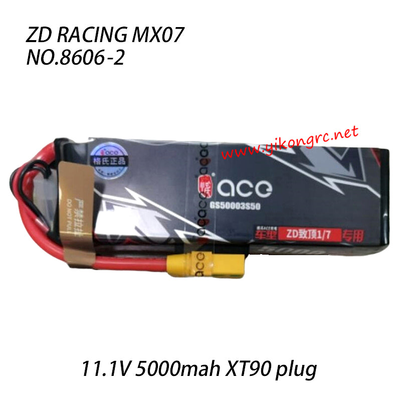 ZD Racing MX07 Parts 11.1V 5000mah XT90 plug Li po Battery 8606-2