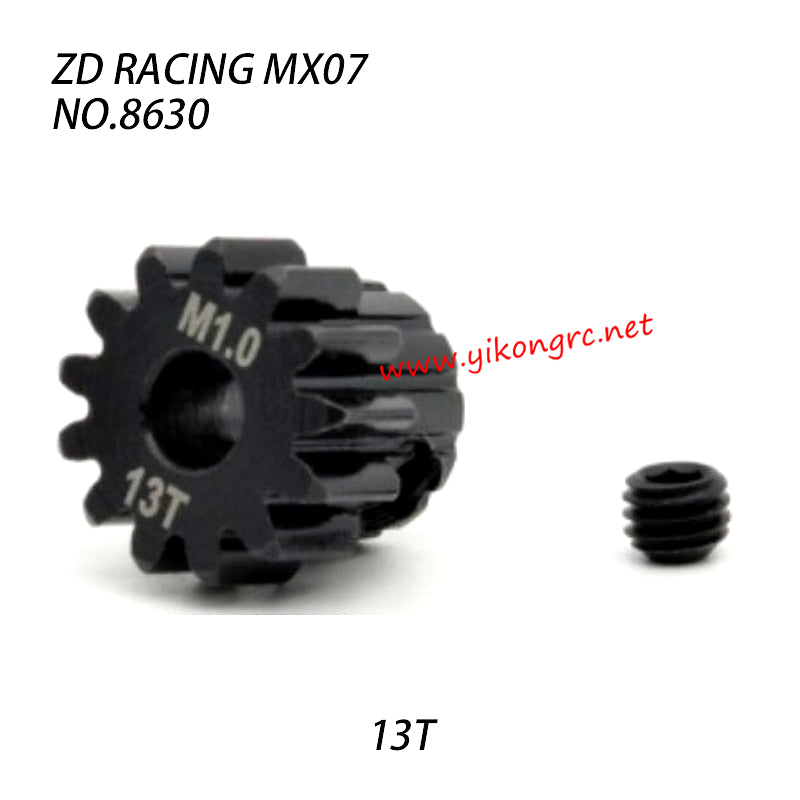ZD Racing MX07 Parts Motor Gear (13T) Chrome molybdenum steel 8630