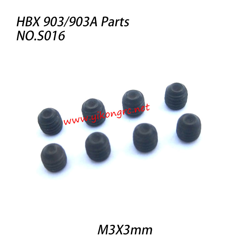 NO.S016 Grub Screw M3X3mm Parts For HAIBOXING 903 903A RC Truck