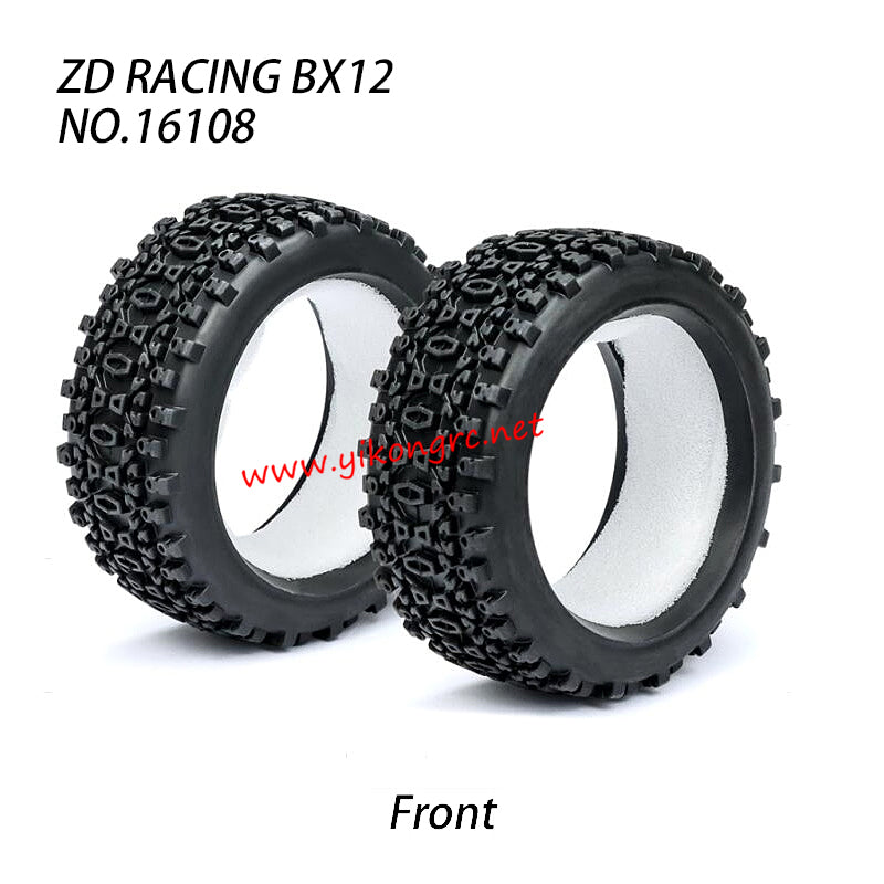 No.16108-Zd-Racing-Bx12-Parts-Tires-And-Sponge-Set