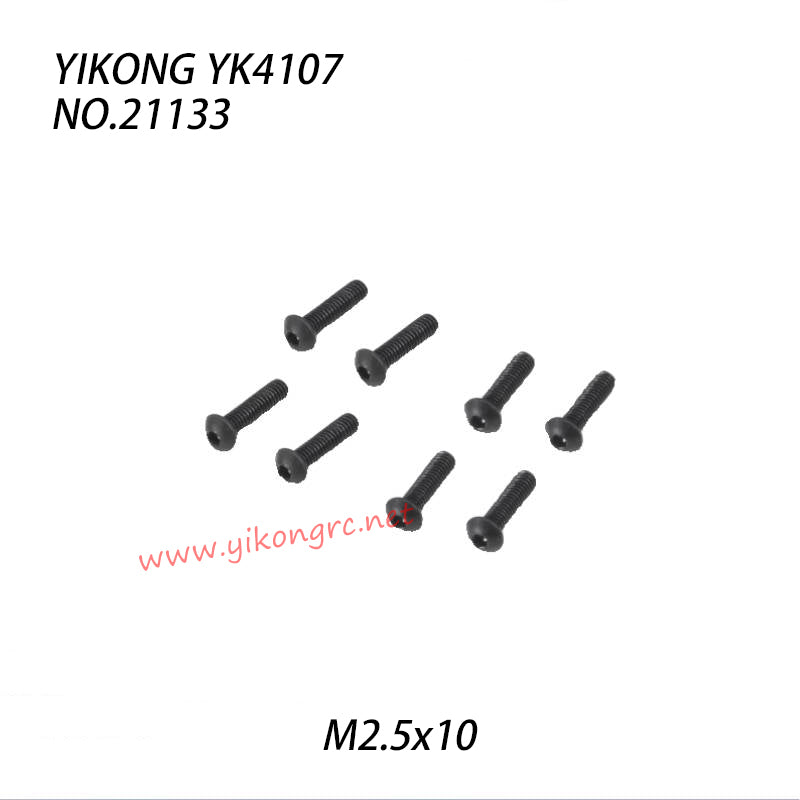 YIKONG YK4107 Parts Pan Head Hex Socket Screws M2.5x10 21133