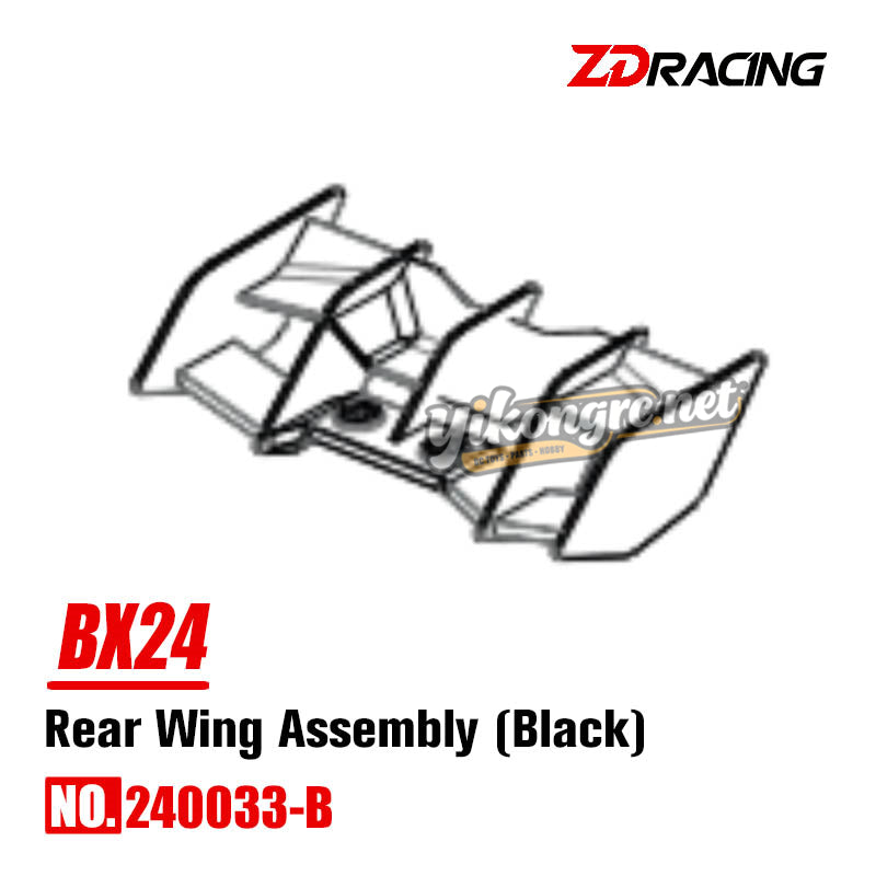 ZD Racing BX24 Parts Rear Wing Assembly bLACK 240033-B
