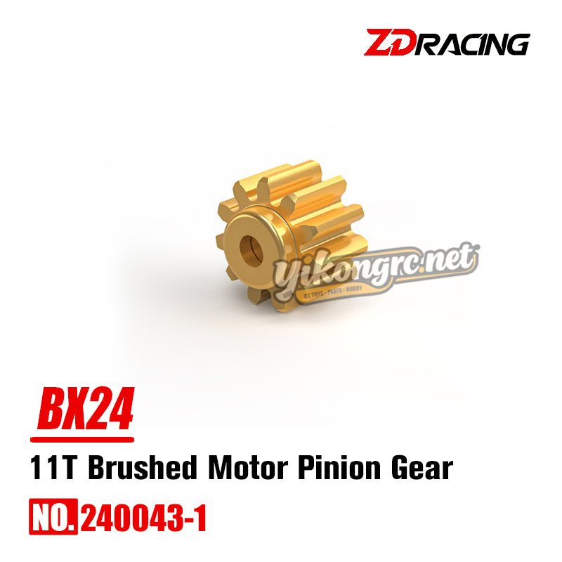 ZD Racing BX-24 RC Car Parts 11T Brushed Motor Pinion Gear Assembly 240043-1