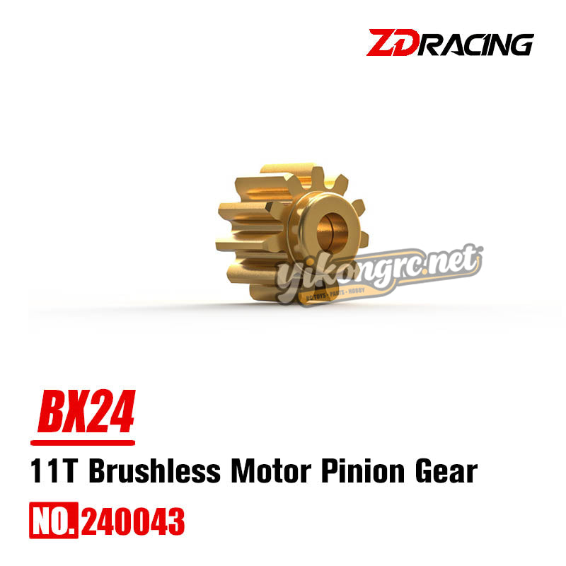 ZD Racing BX-24 RC Car Parts 11T Brushless Motor Pinion Gear Assembly 240043