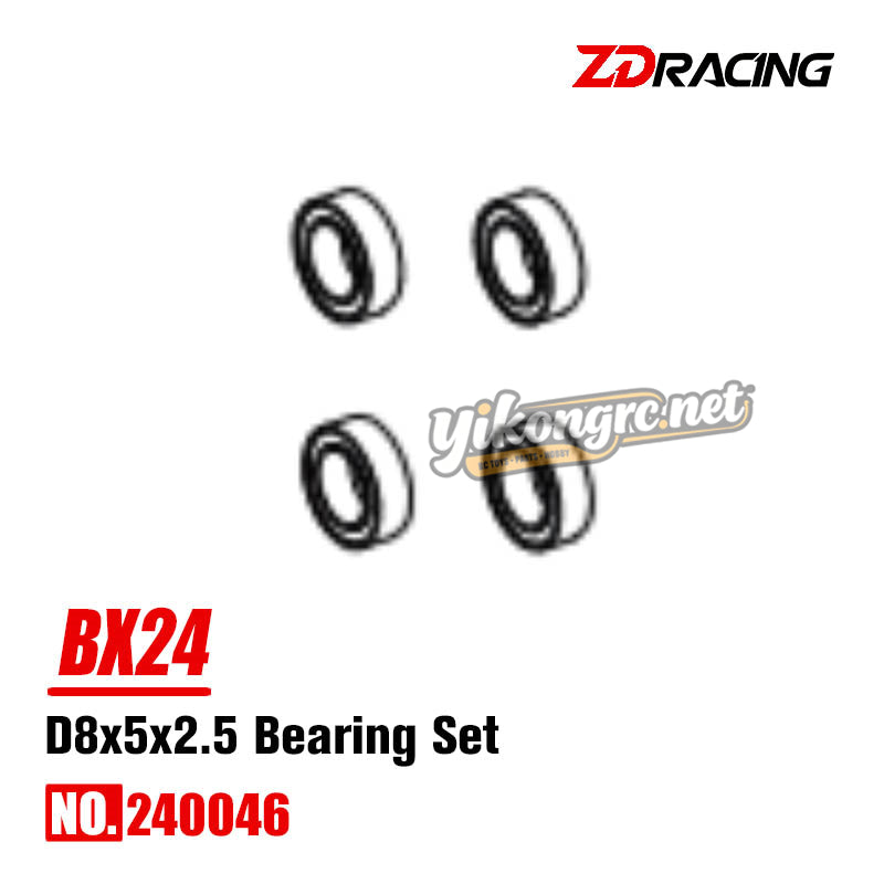ZD Racing BX-24 RC Car Parts D8x5x2.5 Bearing Set 240046