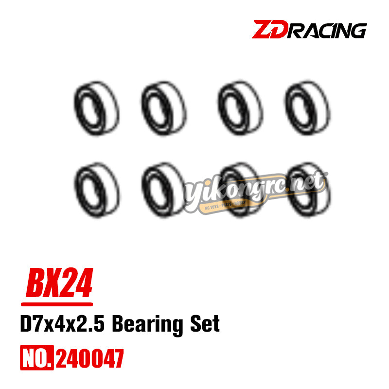 ZD Racing BX-24 RC Car Parts D7x4x2.5 Bearing Set 240047