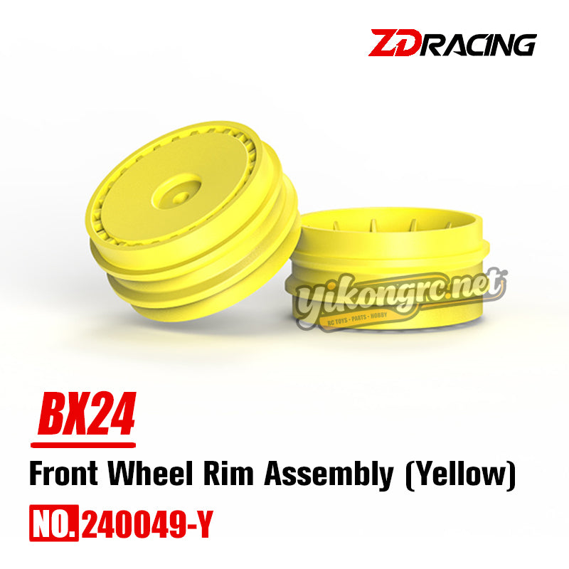 No.240049-Y ZD Racing BX24 Parts Front Wheel Rim Assembly (Yellow)