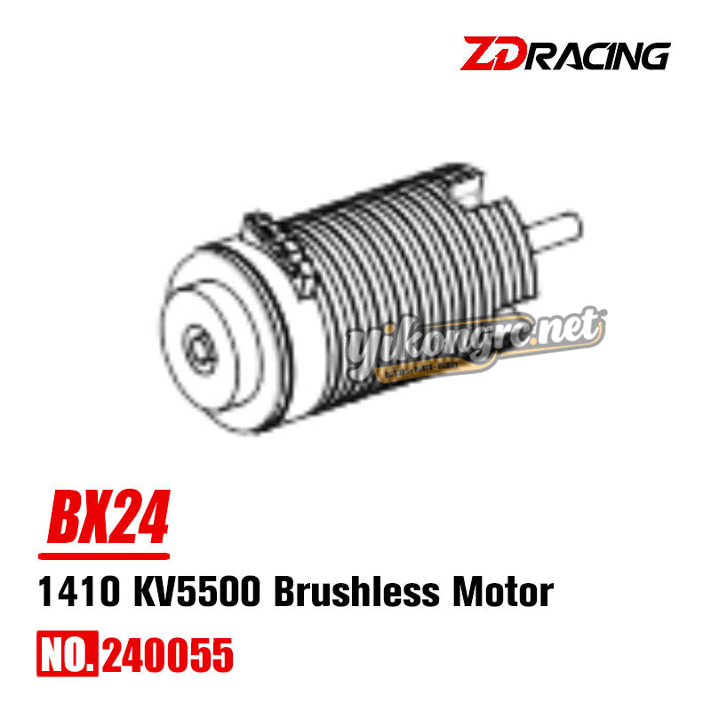 ZD Racing BX-24 4WD RC Car Parts 1410 KV5500 Brushless Motor Assembly 240055