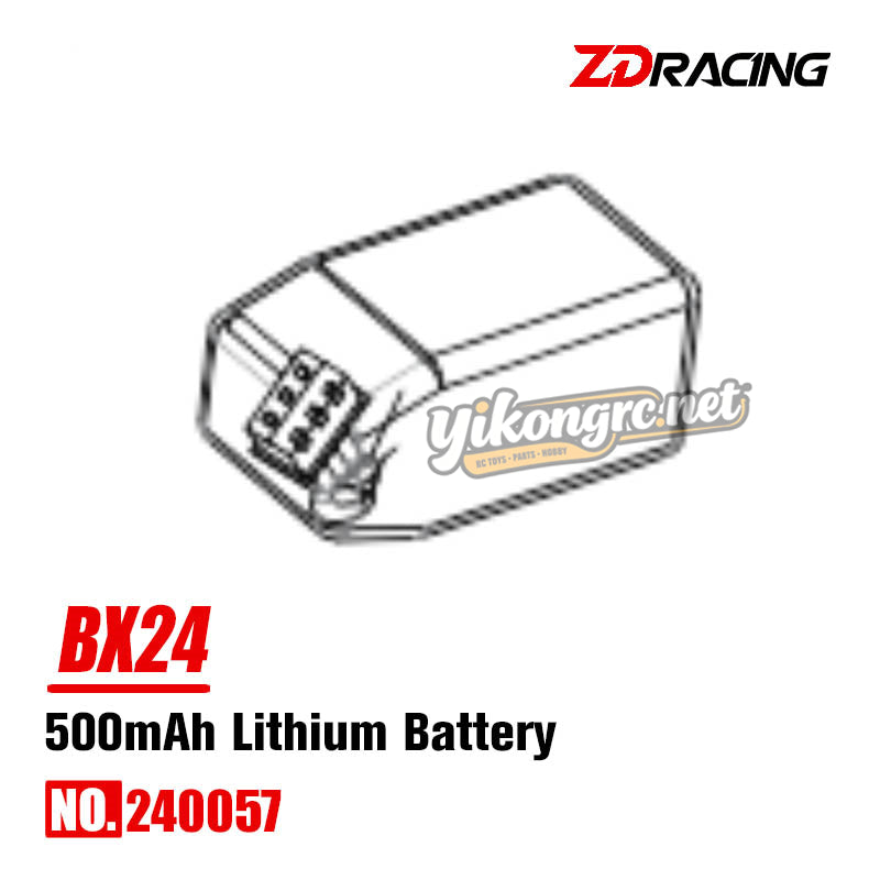 ZD Racing BX-24 Parts 500mAh Lithium Battery Assembly 240057