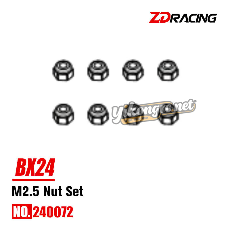 ZD Racing BX-24 RC Buggy Parts M2.5 Nut Set 240072