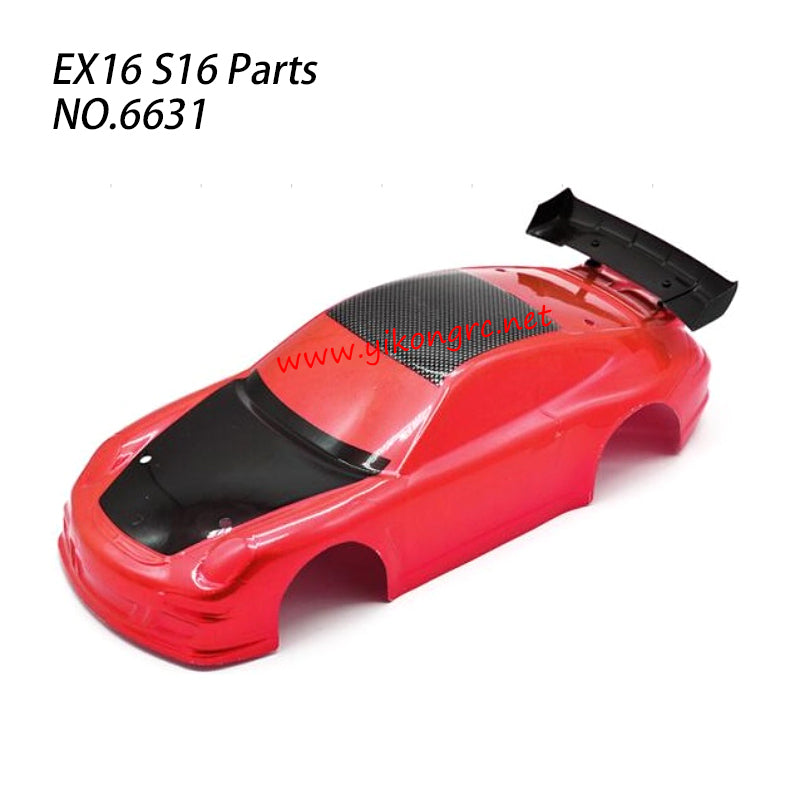 ZD RACING S16 Rocket Parts Car A body Shell Red 6631 red