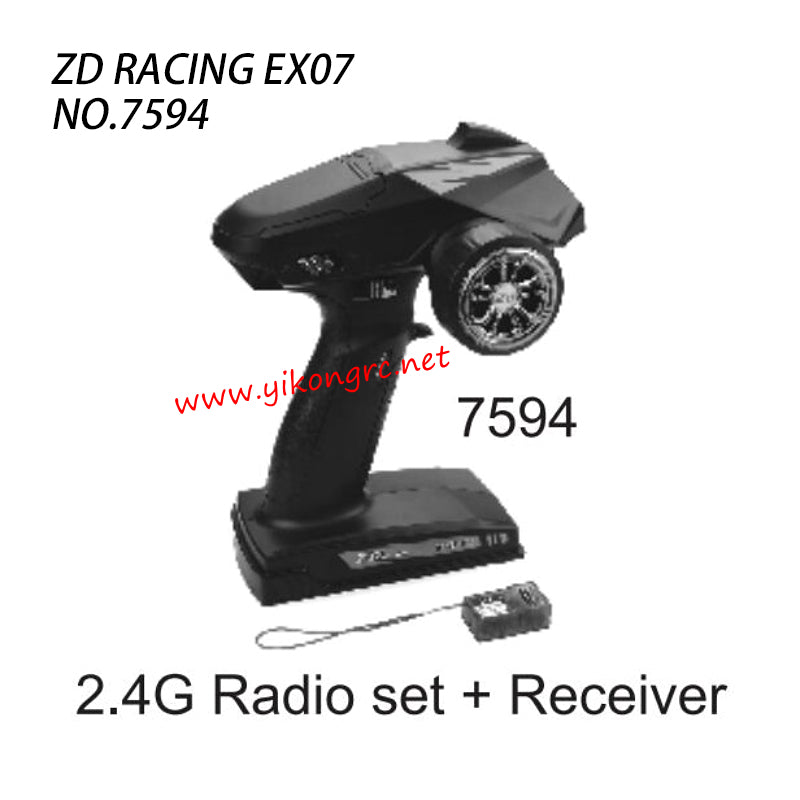 ZD Racing EX-07 Parts 2.4G Radio set and Receiver 7594