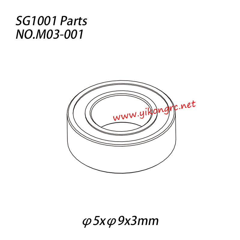Pinecone Forest SG-1001 RC Car Parts Ball bearing (φ5xφ9x3mm) M03-001