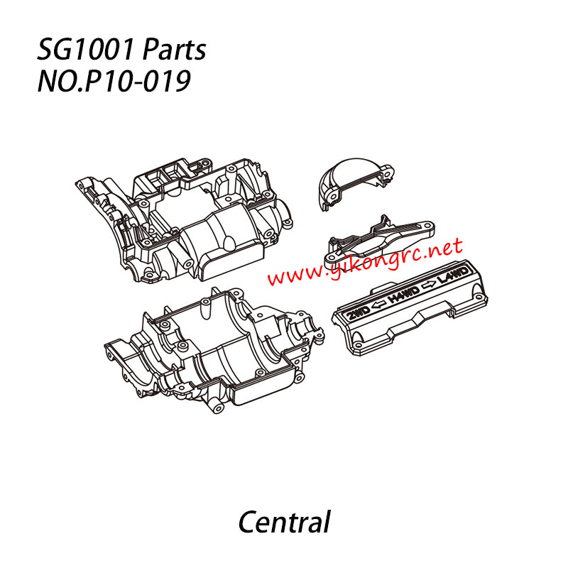 Pinecone Forest SG-1001 RC Car Parts Central Transmission Housing P10-019