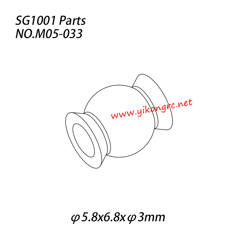 Pinecone Forest SG-1001 RC Car Parts Hollow Ball (Φ5.8x6.8xφ3mm) M05-033