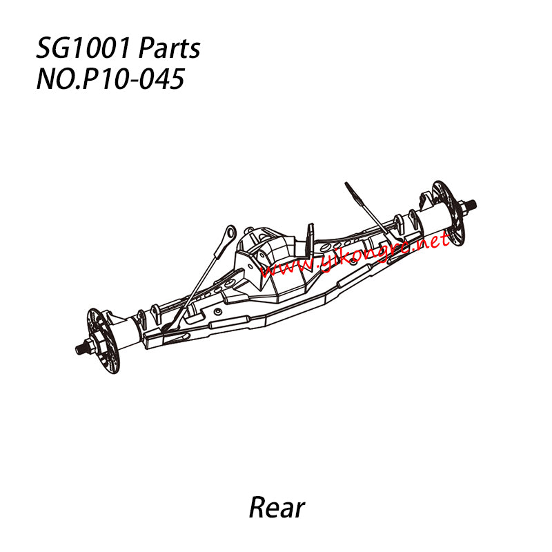 Pinecone Model SG-1001 Parts Rear Axle Assembly P10-045