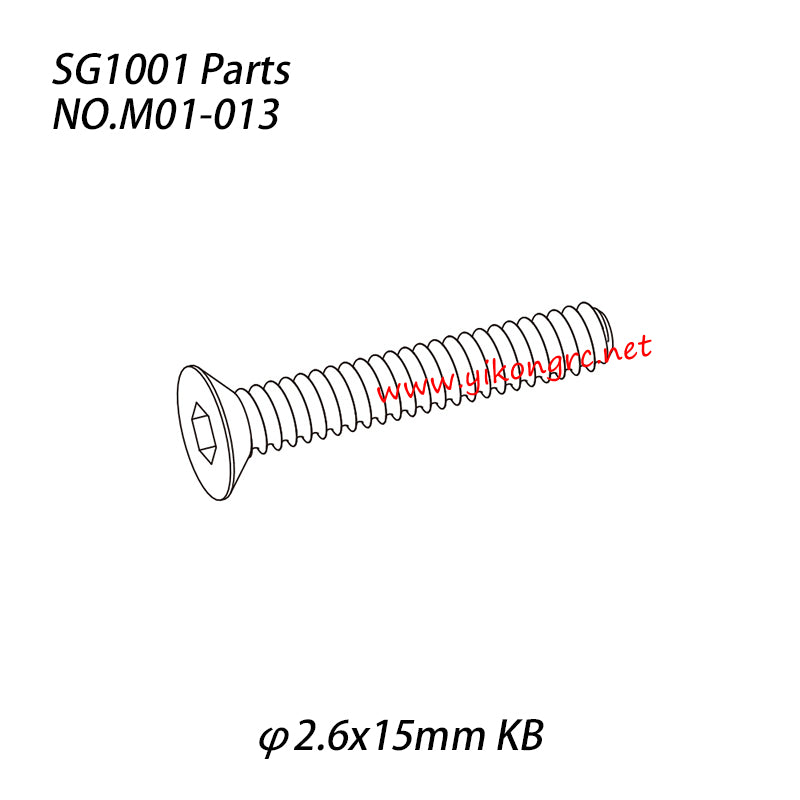 Pinecone Model SG1001 Parts Hexagon socket countersunk head tapping screw (φ2.6x15mm KB) M01-013