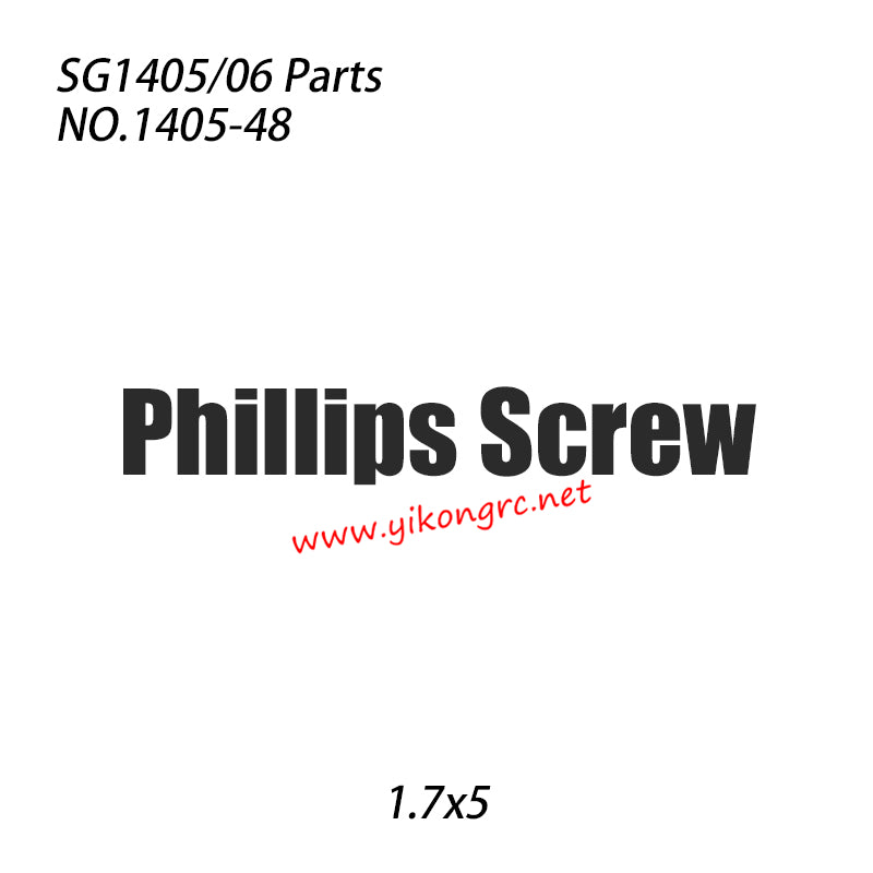 Pinecone Model SG1405 Parts Phillips Screw 1.7x5 1405-48