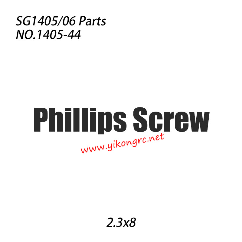 Pinecone Model SG1405 Parts Phillips Screw 2.3x8 1405-44