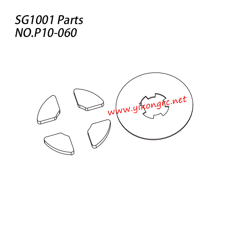 Pinecone Model SG 1001 1/10 RC Car Parts Clutch Friction Plate Set P10-060