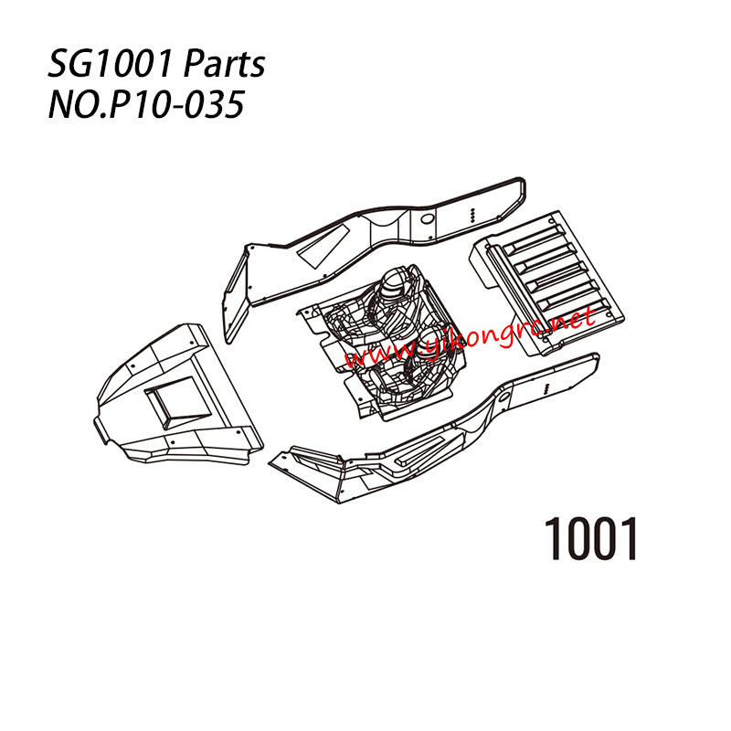 Pinecone Model SG 1001 RC Truck Parts 1001 Body P10-035