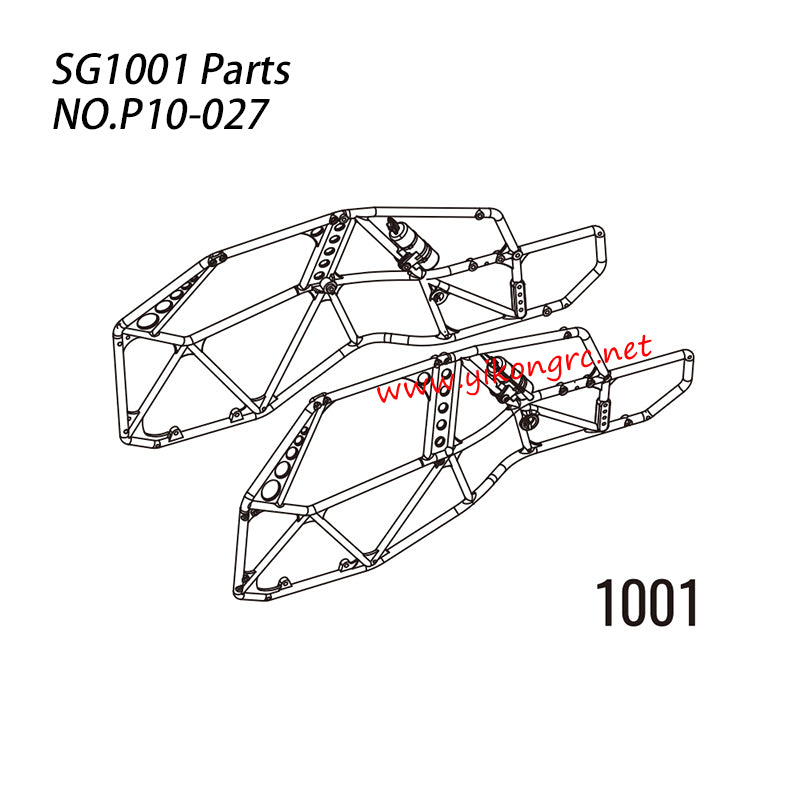 Pinecone Model SG 1001 RC Truck Parts 1001 Main Body of Roll Cage LR P10-027