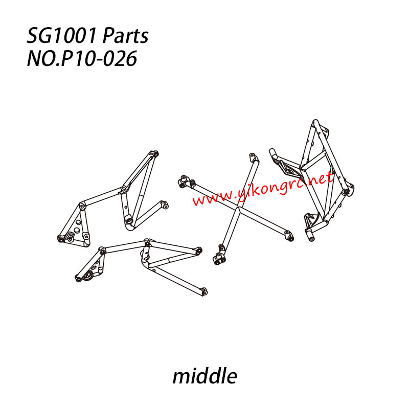 Pinecone Model SG 1001 RC Truck Parts Roll Cage Parts (Middle) P10-026