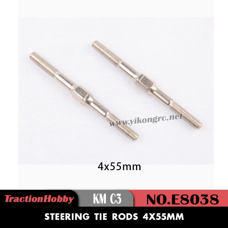 Tractionhobby C3 Parts Steering Tie Rods (4x55mm) E8038