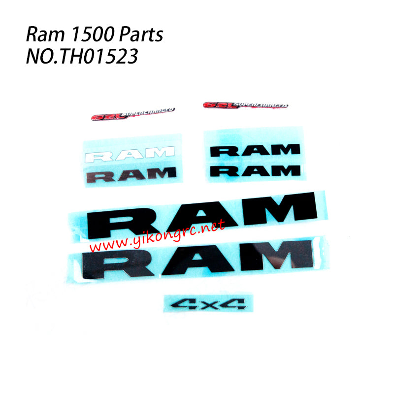 Tractionhobby Ram1500 RC Truck Parts Metal Badge TH01523