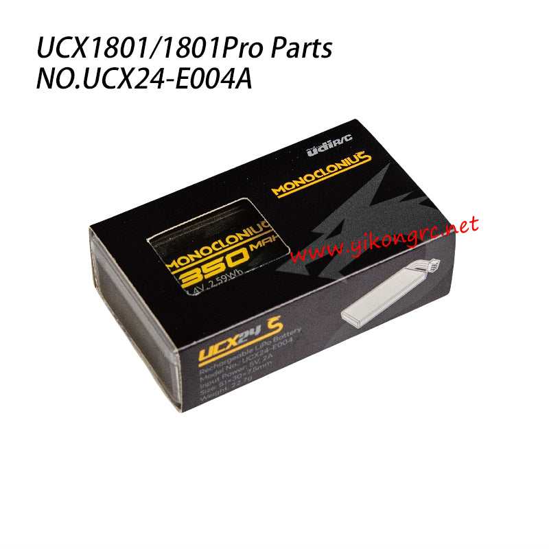 UDIRC UCX1801 / 1801Pro Parts 7.4V 350mAh Model Li-Po Battery UCX24-E004A