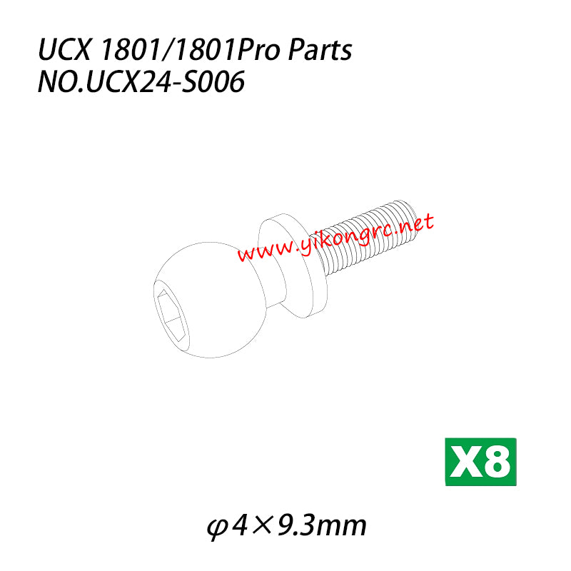 UDIRC UCX1801 / 1801Pro Parts Hollow ball Screw (φ4×9.3mm) UCX24-S006
