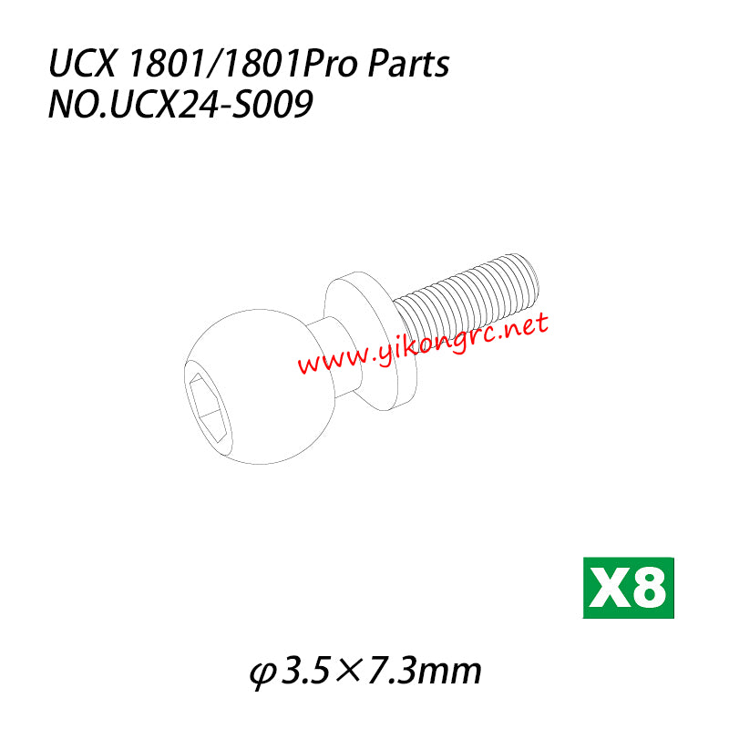 UDIRC UCX1801 / 1801Pro Parts Hollow ball screw (φ3.5×7.3mm) UCX24-S009