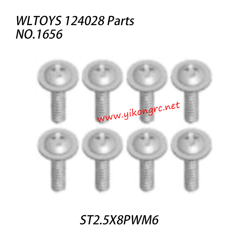 WLTOYS 124028 Parts Cross-Head Screw ST2.5x8 PWM6