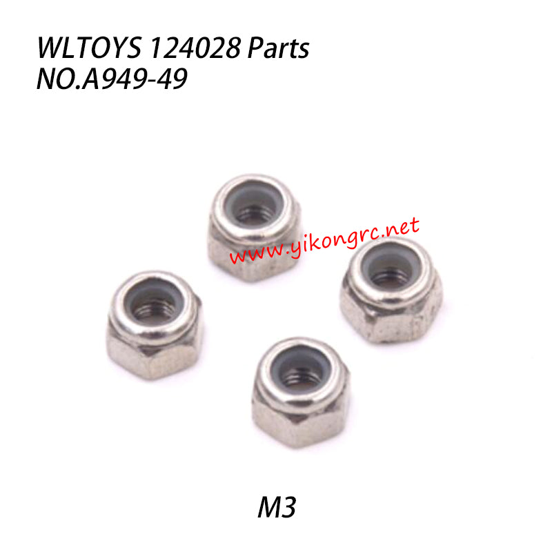 WLTOYS 124028 Parts M3 Lock Nuts A949-49