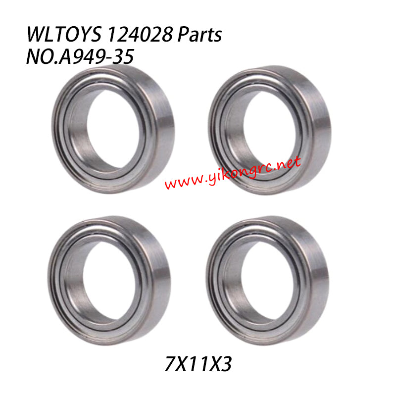 WLTOYS 124028 Parts Rolling Bearing 7x11x3 A949-35
