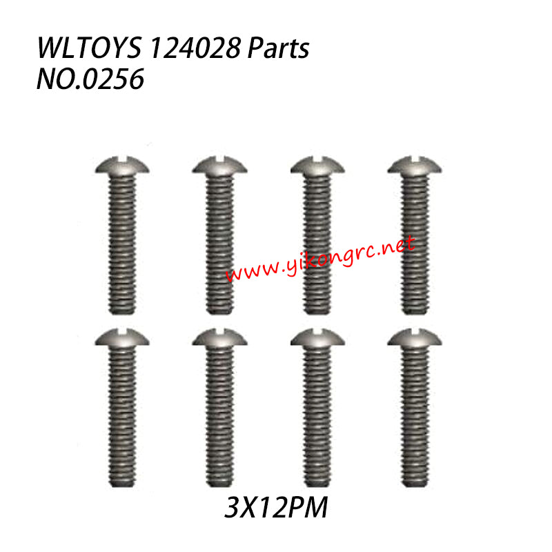 WLTOYS 124028 Parts Screw 3x12 PM 0256