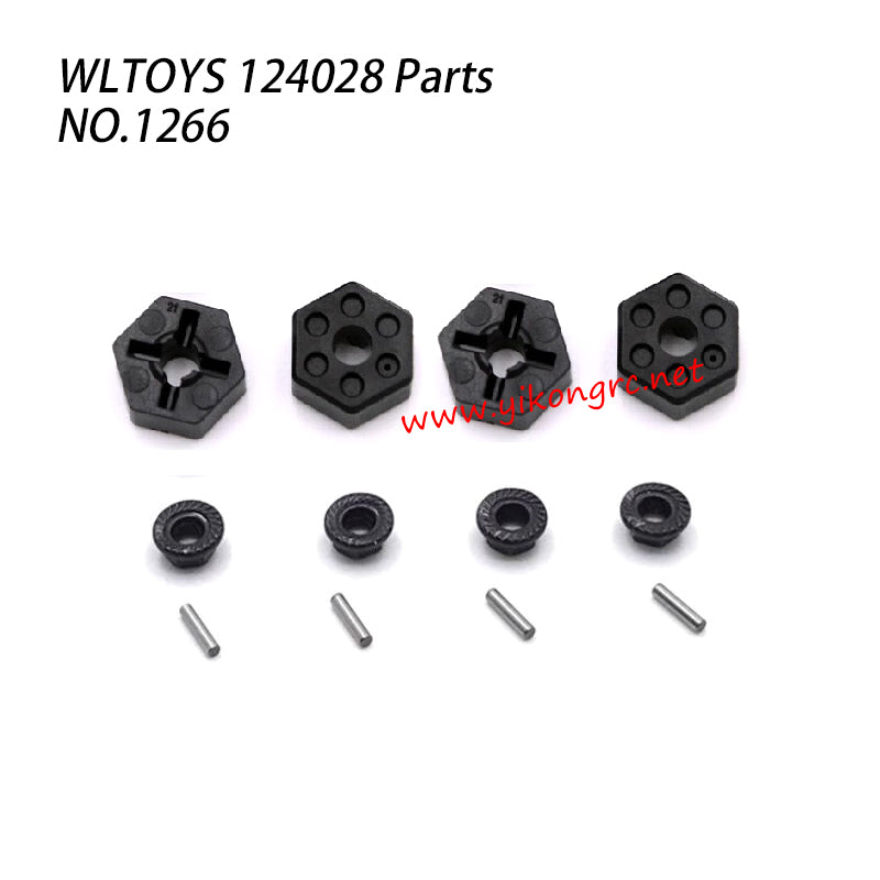 WLTOYS 124028 RC Truck Parts Hex Nut 1266 4pcs