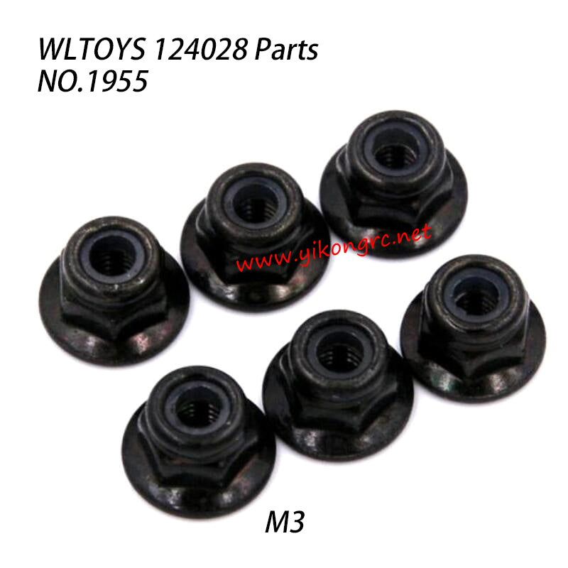 WLTOYS 124028 RC Truck Parts M3 Flange Nut 1955