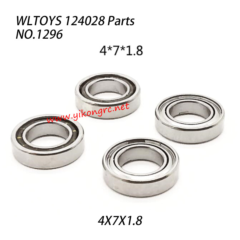 WLTOYS 124028 RC Truck Parts Rolling Bear 4x7x1.8 1296