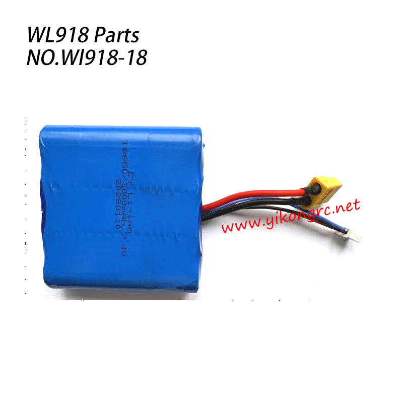 WLTOYS WL918 RC Boat Parts Battery 7.4V 3000mAh WL918-18