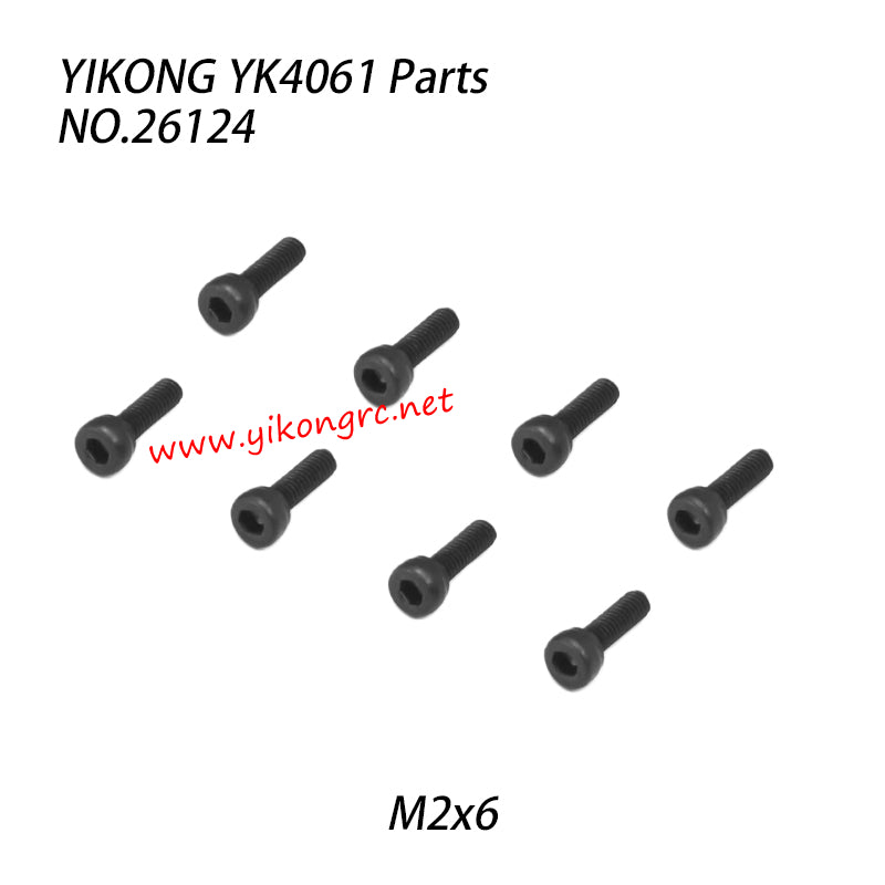 YIKONG YK4061 RC Car Parts Cup head hexagon socket screw M2x6 26124