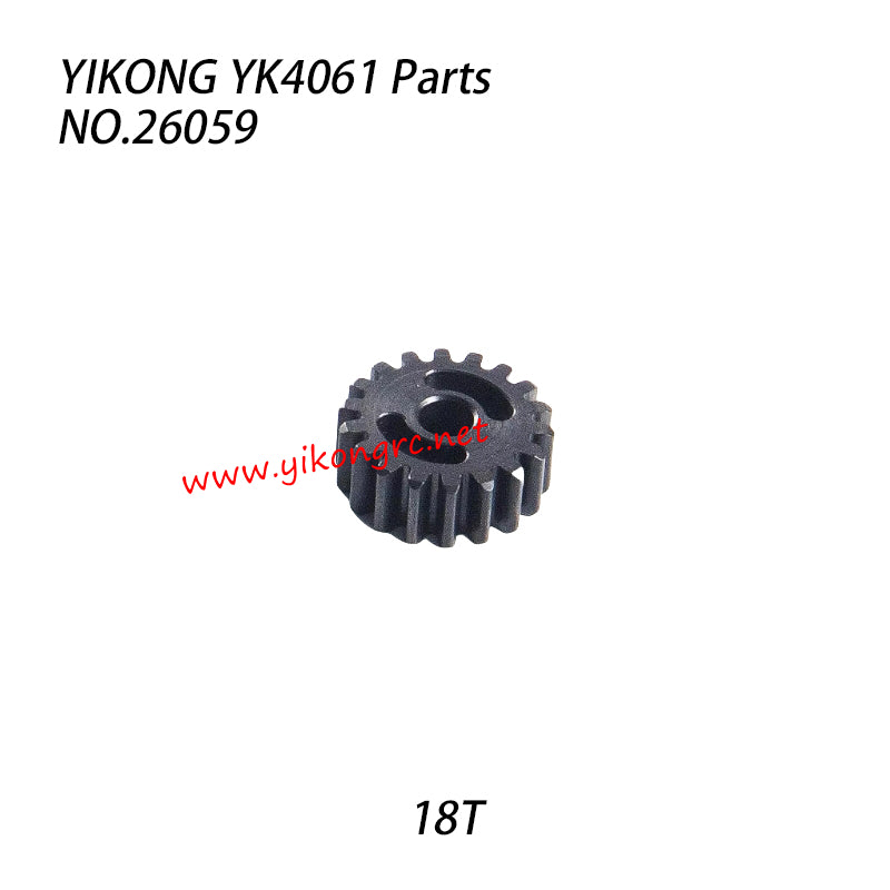 YIKONG YK4061 RC Car Parts Gear tooth 18T - Bearing hole 26059