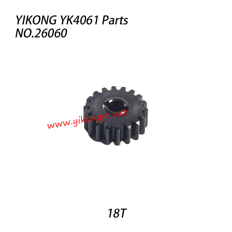 YIKONG YK4061 RC Car Parts Gear tooth 18T - Shaft pin hole 26060