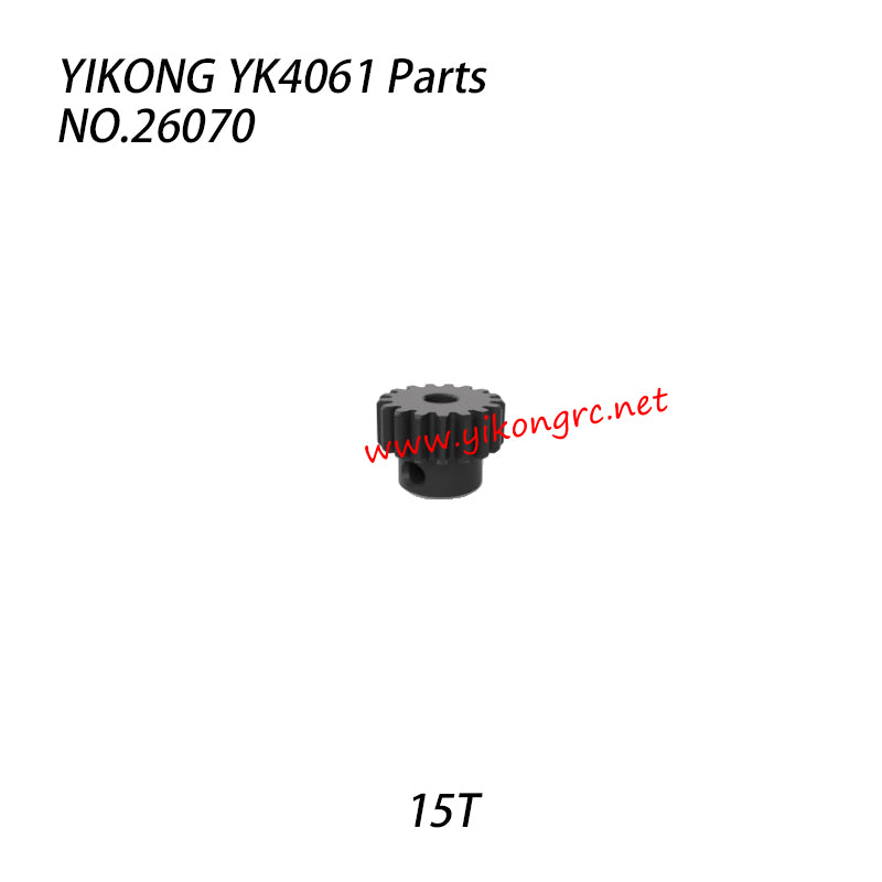 YIKONG YK4061 RC Truck Parts Motor Gear 15T 26070
