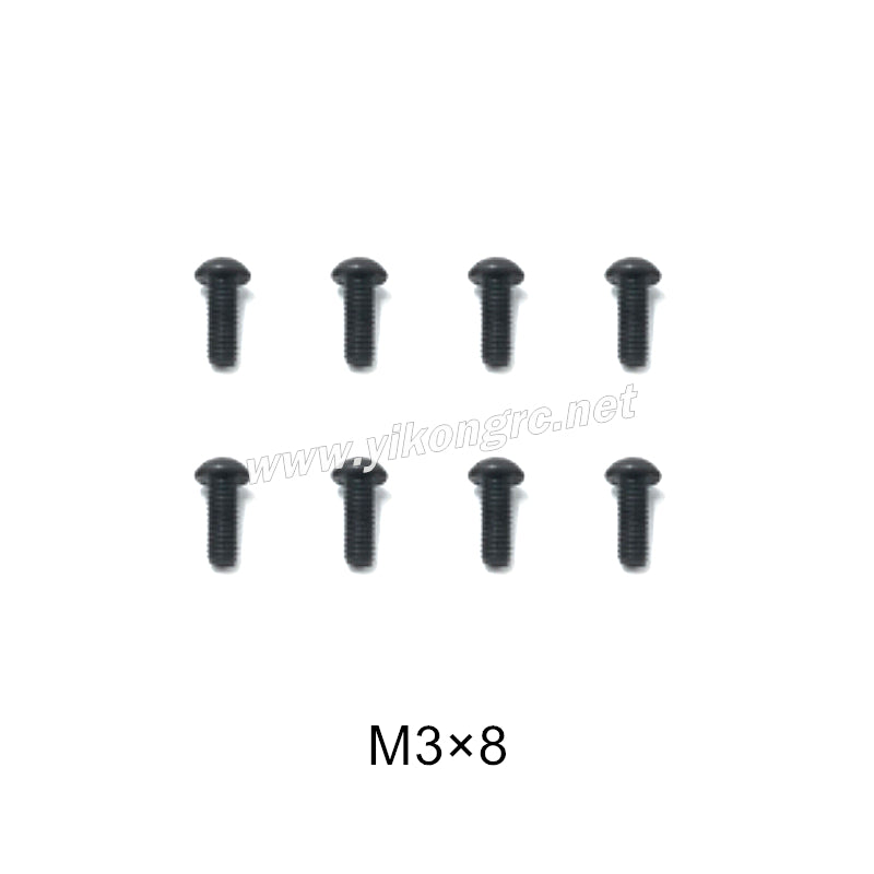 YIKONG YK4073 RC Truck Parts button head screws M3x8 71125