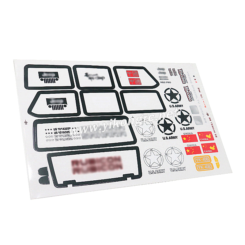 YIKONG YK4082/V3 1/8 RC Car Parts Sticker