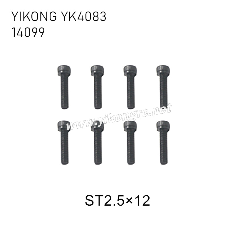 YIKONG YK4083/V3 RC Car Parts cap head screws M2.5x12 14099