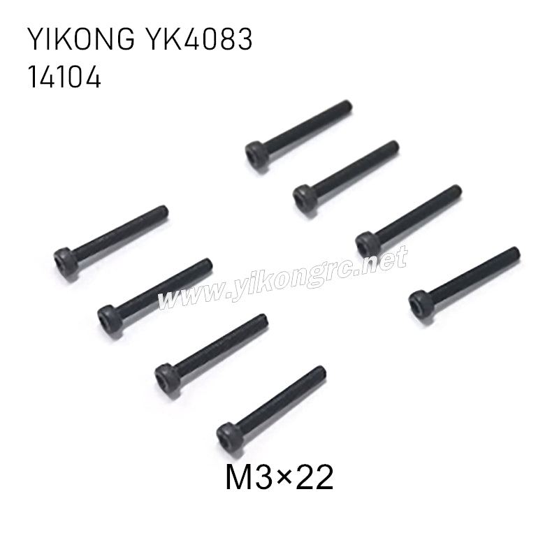 YIKONG YK4083/V3 RC Car Parts cap head screws M3x22 14104