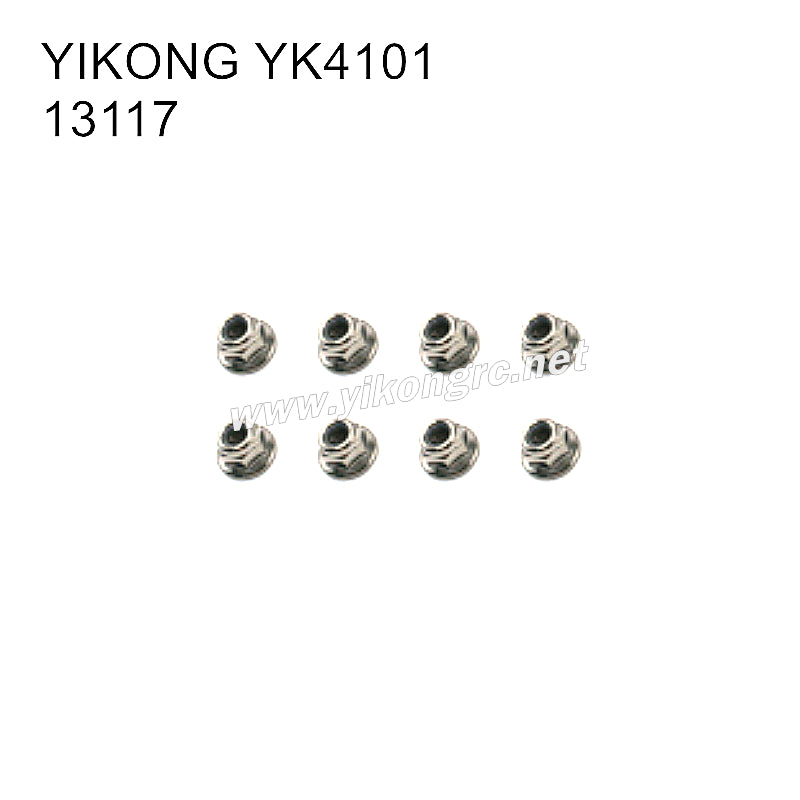 YIKONG YK4101 RC Car Parts Flange Lock Nuts(M4) 13117
